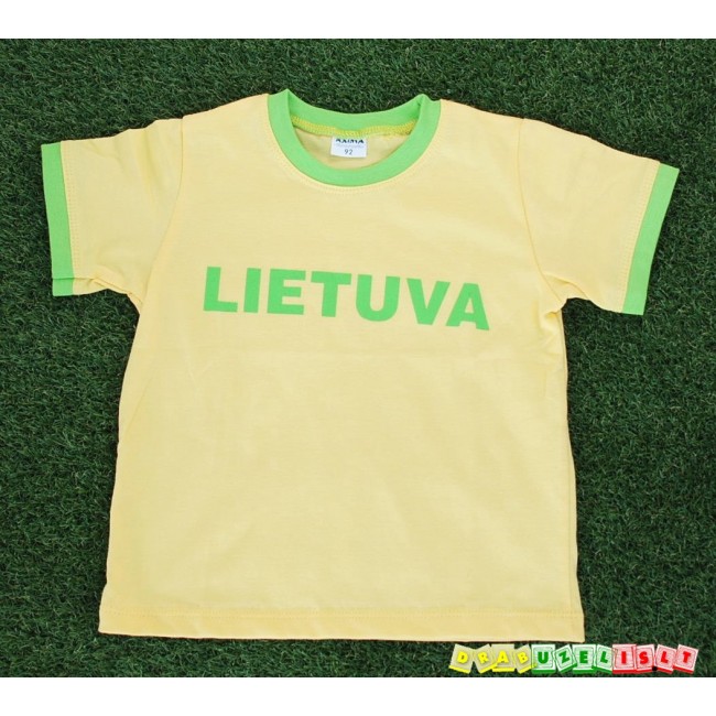 Vaikiški geltoni marškinėliai „Lietuva“, 967