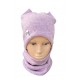 Šilta vaikiška kepurė su mova „Purpurinės ausytės“, 139