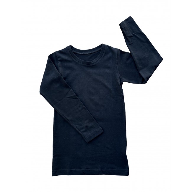 Marškinėliai vaikui ilgomis rankovėmis "Juodi", 246