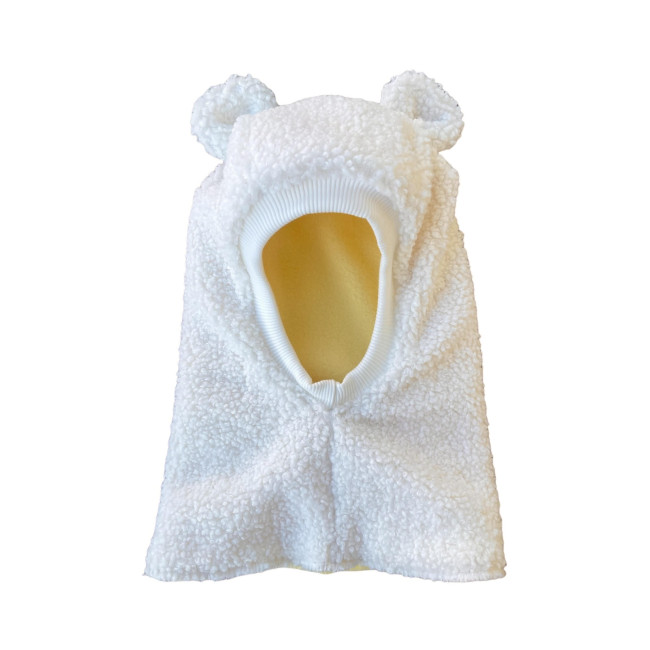 Šiltas šalmukas vaikui šaltam rudeniui/žiemai "Šviesus Teddy", 516
