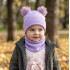 Kepurė su mova pavasariui/rudeniui „Alyvinė su tiulio burbulais", 468