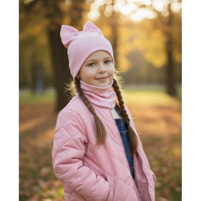 Vienguba kepurė su mova mergaitei "Pink", 352