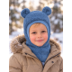 Šiltas šalmukas berniukui  žiemai „Melsvas Teddy“, 879