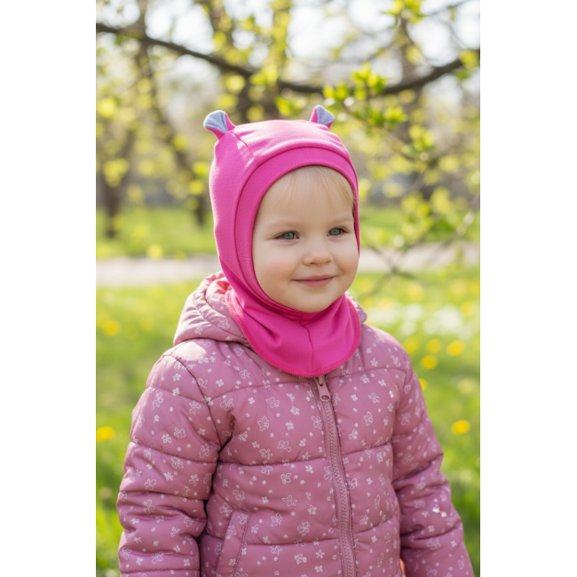 Šalmukas kūdikiui pavasariui/rudeniui "Rožinis su pilku", 794