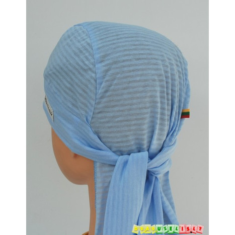 Kepurė-bandana vasarai „Dryžuota melsva“, 283