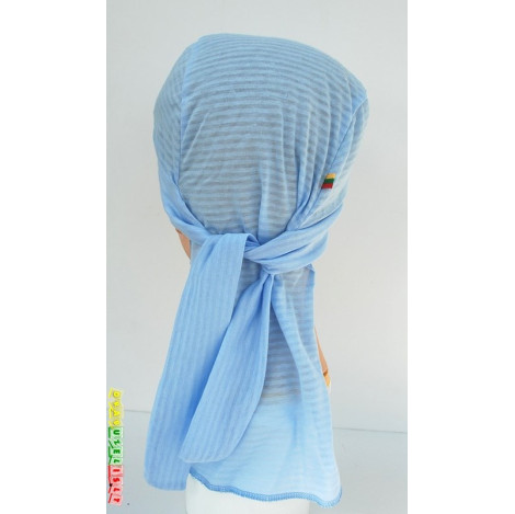 Kepurė-bandana vasarai „Dryžuota melsva“, 283