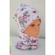 Vaikiška gėlėta kepurė su mova pavasariui „Rožynas“ , 282